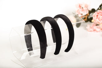 Black padded headband Velvet headband Fabric headbands for women Velvet headbands for women Padded headband Handmade headbands for women