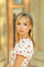 Gray leather padded headband Classic women gray headband 3 cm/2.5 cm/2 cm wide Alice headband Women headband