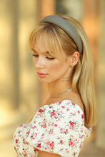 Gray leather padded headband Classic women gray headband 3 cm/2.5 cm/2 cm wide Alice headband Women headband