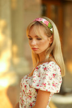 Satin headband Floral headband women Wide headband Pink satin headband Headbands for women boho Flower headband women summer headband