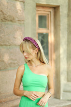 Grеen thin velvet braided headband  Chunky headband for women Plaited headband Braid hairband