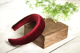 Padded headband Velvet headband Wine headband Hairband women  headbands for women Wide hair band Velvet headbands for women