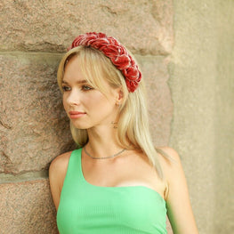 Braided headband Silk headband Padded headband Velvet headband Blush headband