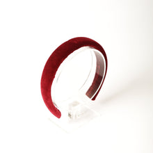 Cotton velvet red headband Padded velvet hairband Women headband Classic alice band  traditional headband  colorful headband