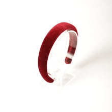 Cotton velvet red headband Padded velvet hairband Women headband Classic alice band  traditional headband  colorful headband