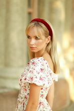 Cotton velvet red headband Padded velvet hairband Women headband Classic alice band  traditional headband  colorful headband