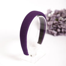 Linen headband, Lilac/Purple linen padded headband,Purple wide headband