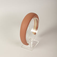 Mocha beige leather headband Padded faux leather headband Women headband