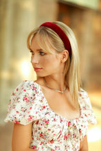 Cotton velvet red headband Padded velvet hairband Women headband Classic alice band  traditional headband  colorful headband