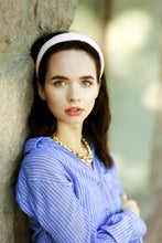 White linen padded headband Women white headband Linen classic headband 3cm/2.5cm/2cm wide