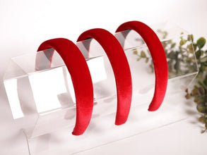 Red velvet headband Padded headband Velvet headband Hairband women Headbands for women Winter headbands for women 2/2.5/3 cm wide