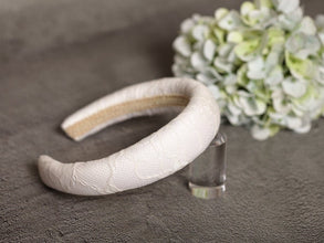 Bride headband Lace headband Satin headband Bridal hairpiece Padded headband bride to be headband