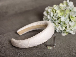 Bride headband Lace headband Satin headband Bridal hairpiece Padded headband bride to be headband