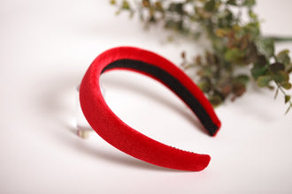 Red velvet headband Padded headband Velvet headband Hairband women Headbands for women Winter headbands for women 2/2.5/3 cm wide