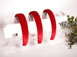 Red velvet headband Padded headband Velvet headband Hairband women Headbands for women Winter headbands for women 2/2.5/3 cm wide