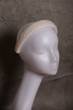 White tweed padded headband Winter white headband Padded hair band Women alice band 2/2.5/3 cm wide