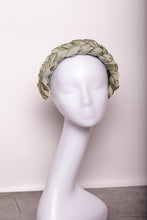 Satin headband Silk headband Braided headband Olive headband Handmade headband Summer  headband