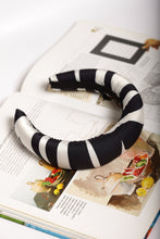 Animal print headband Black and white headband Padded headband Satin headband Silk headband