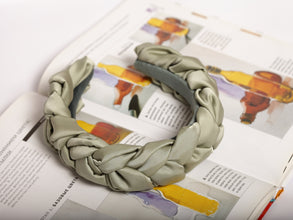 Satin headband Silk headband Braided headband Olive headband Handmade headband Summer  headband