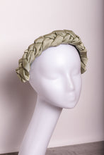 Satin headband Silk headband Braided headband Olive headband Handmade headband Summer  headband