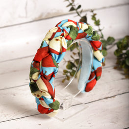 Fashion headband Print braided headband Padded apple print headband Designer hairband Women headband Fashion headband Summer headband