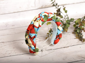 Fashion headband Print braided headband Padded apple print headband Designer hairband Women headband Fashion headband Summer headband