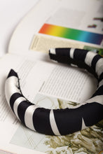 Animal print headband Black and white headband Padded headband Satin headband Silk headband