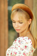 Brown caramel padded headband Beautiful extra puffy thick high 3cm padded velvet headband Matador headband Halo hairband