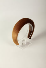 Brown caramel padded headband Beautiful extra puffy thick high 3cm padded velvet headband Matador headband Halo hairband