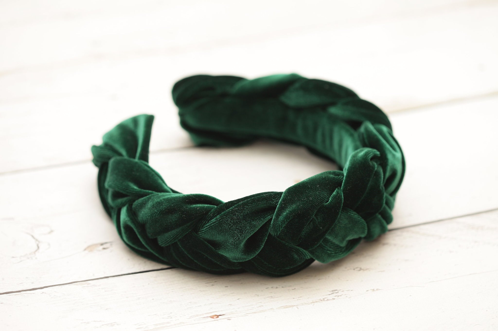 Braided headband Padded headband Green headpiece Hairband women summer headbands for women