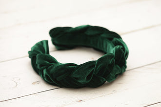 Braided headband Padded headband Green headpiece Hairband women summer headbands for women