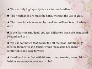 Black padded headband Velvet headband Fabric headbands for women Velvet headbands for women Padded headband Handmade headbands for women