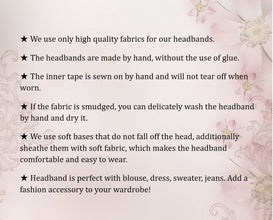 Ivory velvet headband Ivory padded headband Ivory corduroy padded headband Women padded headband Girl headband Winter headbands for women