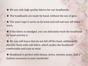 Linen headband, Lilac/Purple linen padded headband,Purple wide headband