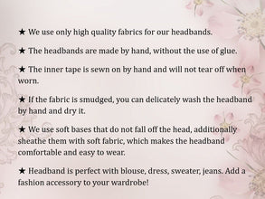 Padded headband Velvet headband Wide headband Light blue headband  Ascot hat Kate Middleton headband