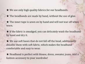 Red satin floral headband Red poppies headband Narrow satin hair band Flower headband women Satin lined headband