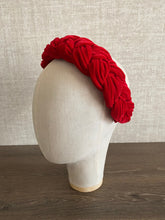 Red braided headband Velvet headband summer headbands for women Padded headband Holiday headband Fabric headbands for women