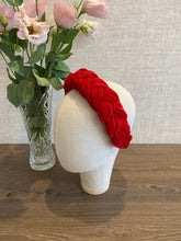 Red braided headband Velvet headband summer headbands for women Padded headband Holiday headband Fabric headbands for women