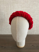 Red braided headband Velvet headband summer headbands for women Padded headband Holiday headband Fabric headbands for women