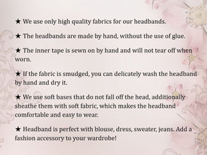 Padded headband Headbands for women Thick headband Handmade headbands for women Velvet headband Gift for best friend female Hairband women
