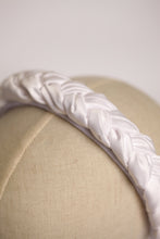 White bride Satin braided,headband white, Bridal headband ,Bride to be headband ,silk headband ,wedding headband