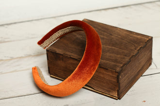 Padded headband Velvet headband Cooper headband Brown headband Comfortable headband Adult headband Headband for women