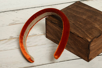 Padded headband Velvet headband Cooper headband Brown headband Comfortable headband Adult headband Headband for women