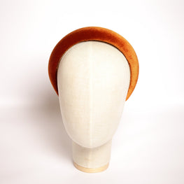 Burnt orange padded headband Velvet headband Soft headband Velvet headband for women Handmade headband