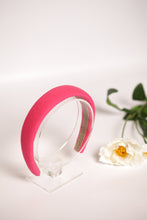 Hot pink padded headband Headbands for girls Linen headband Headband for women Soft headband Trendy headband Girls headband