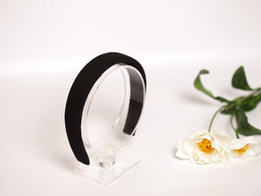 Black headband Padded headband Linen headband Headband for women Spring headband Headbands for girls Adult headband