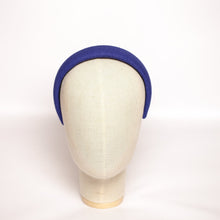 Blue padded headband Linen headband Girls headband Womens headband Adult headband Non slip headband