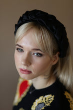 Braided headband Satin headband Black braid hair band Plaited headband Padded headband Comfortable headband Braided headbands