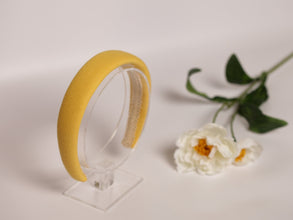 Yellow headband Girls headband Padded headband Linen headband Adult headband Soft headband Linen hairband Trendy headband Summer headband