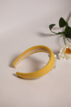 Yellow headband Girls headband Padded headband Linen headband Adult headband Soft headband Linen hairband Trendy headband Summer headband